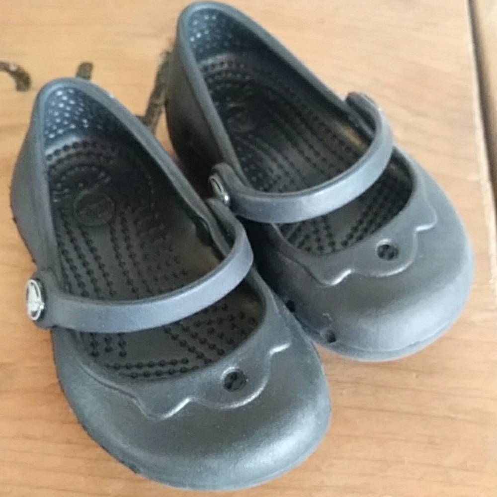 Kids black crocs